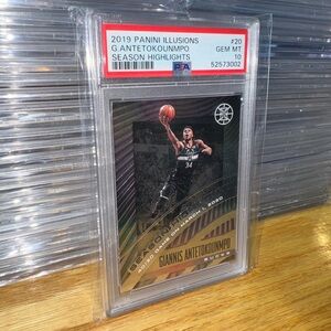 2019-20 Panini Illusions Giannis Antetokounmpo PSA 10 GEM MINT Greek Freak